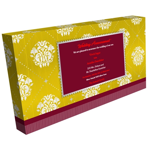 Wedding Announcement Gift Box Luxury Silver 4 x 75 Grams Dry Fruit